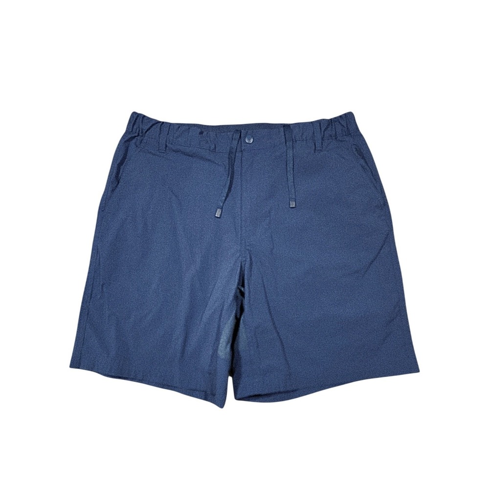 Bass Outdoor Shorts M 32x8 Men 18" Blue Nylon Stretch Fishing Hiking Performance